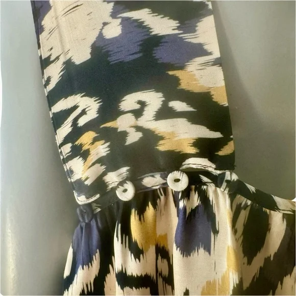 ESPECIA Ikat Tribal Print Sleeveless Top Silky Viscose Size Small - Picture 5 of 16